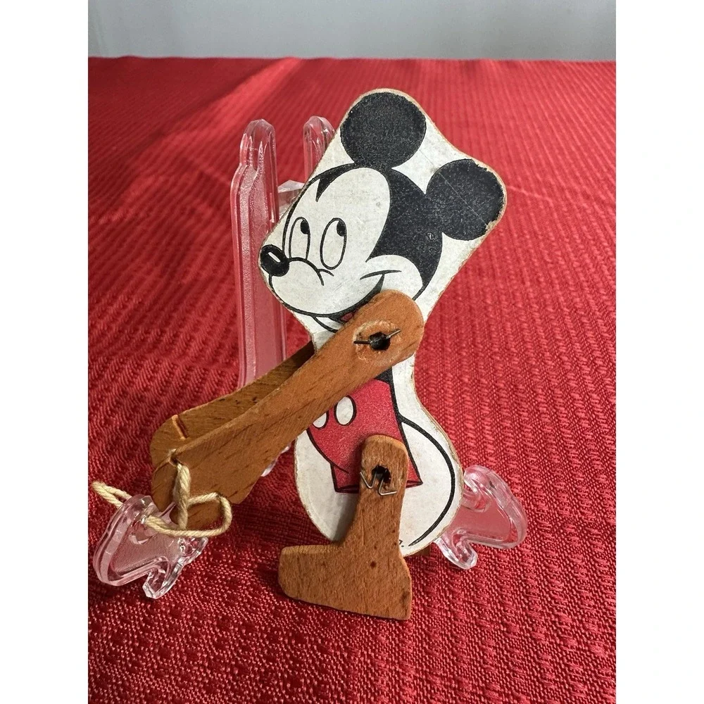 Mickey Mouse Wooden Trapeze Toy Walt Disney Productions Vintage